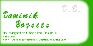dominik bozsits business card